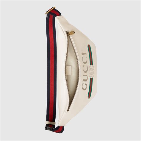 black gucci print leather belt bag buy from cjiha|white gucci handbags for women.